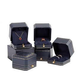 Jewellery Boxes Classic Jewellery Wedding Double Ring Box Luxury Jewellery Cases Packaging For Necklace Pendant Display Case Ring Box Custom 230512