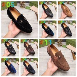 Top Luxury Brand Fashion Men G Loafers Party Wedding Shoes Designer Black Brown White Genuine Leather Dress Shoes For Mens Slip On Flats Size 6.5-12