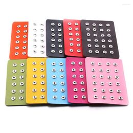 Charm Bracelets High Quality 24 Hole With Dock Mini Snap Display PU Leather Card 6.7 4.52 Inch For 12mm Button Jewelry
