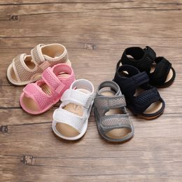 Sandals Baby Sandals Girls Boys Gingham Canvas born Infant Toddler Sandals Anti-Slip Rubber Sole First Walkers Summer Crib Shoes 230515