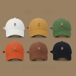 Snapbacks Korean Leisure Leather Label Letter Men Baseball Cap Spring Summer Soft Fashion Top Solid Colour Female Hip Hop Hat P230512