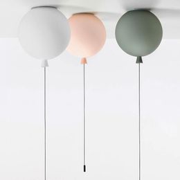 Chandeliers Nordic Color Balloon Ceiling Lamp Macarone Frosted Kids Room Simple Modern Bedroom Decor Led Lights