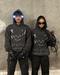 Womens Hoodies Sweatshirts High quality sweatshirt y2k clothes goth harajuku anime hoodies women Dark skull print hoodie couples oversized streetwear 230515