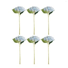 Fiori decorativi Gigli di Pasqua Artificiale Piccola Ortensia 6 Grandi Teste Ortensie Bouquet da Sposa