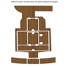 1993 Cruiser Yachts Aria 21 Swim Platform Cockpit Pad Boat EVA Foam Teak Floor