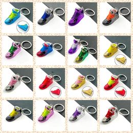 Designer solid Colour sneaker key chain fashion basketball shoes keychain creative backpack pendant