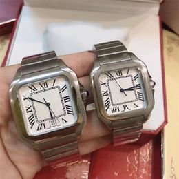 35mm 39mm Women Men Square Designer Watch Automatic Mechanical Sapphire Glass Watch Full Steel Sport Waterproof Watches