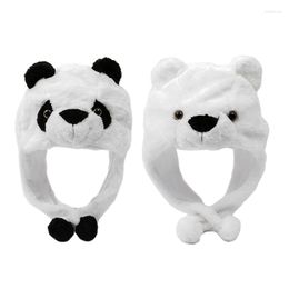 Berets Fashion Halloween Cospaly Warm Animal Panda Hat Cartoon Headgear Windproof Performance Prop For Christmas R7RF