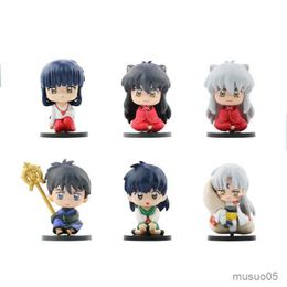 Action Toy Figures Inuyasha Anime Q Version Doll Figure Model Cartoon Doll Pvc Model Ornaments Toys