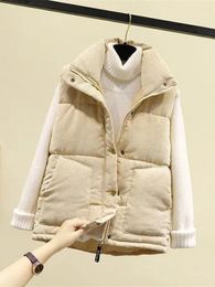 Women's Vests Gray Fashion Ulzzang Vest Autumn Punk Solid Collar Single Breasted Sleeveless Loose Outwear Tops Femme Clothes Girl