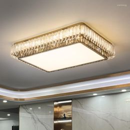 Chandeliers Modern Led Chandelier For Living Room Square Crystal Ceiling Lamp Bedroom Dining Lights Kitchen