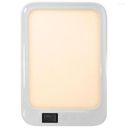 Table Lamps ABS LED Light Portable Rectangular 6 Gear Timing 3 Colour Digital Screen Home Office Reading Yoga Lamp UK Plug