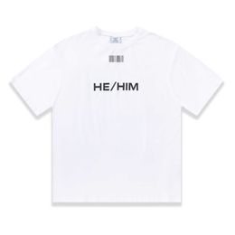 Brand Men's Designer T-Shirts High Quality Sticker Vetements Women T-Shirts Oversize 280G Combed Cotton Vetements Tees Vetements Shirt B 176