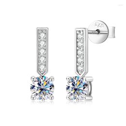 Stud Earrings 0.5Carat D Colour Moissanite Diamond For Women 2023 Trending Jewellery 925 Silver 18K White Gold Plated Long