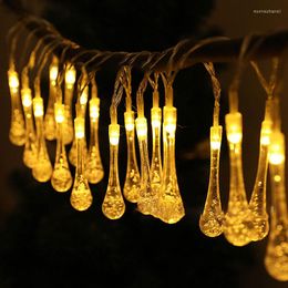 Strings Outdoor Garden LED Waterdrop Bubble Ball Light String Fairy Garland Christmas Decoration For Home Bedroom Wedding Decorative