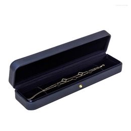 Jewellery Pouches Novel Fashion Pu Leather Wedding Ring Pendent Case Navy Blue Exquisite Multifunct Packaging Boxes Box With Gold Buckle