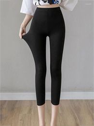 Women's Leggings Modal Tights Solid Casual Women Elastic Fashion High Waist Trouser Workout Fitness Black Gray White Running Gym Leggins