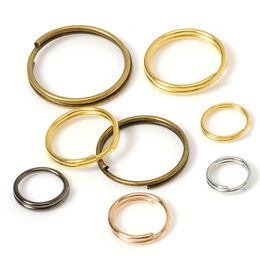 200pcs Keychain Rings Open Jump Split Rings Double Loops Circle Key Ring Holder Connectors for Jewelry Making DIY Wholesale