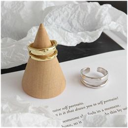Band Rings Sier Finger Ring For Women Irregar Trendy Fine Jewellery Large Adjustable Antique Anillos Drop Delivery Dhgarden Dhxhi