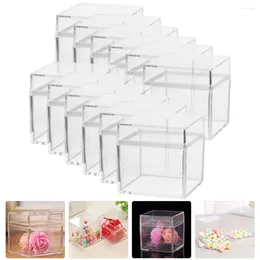 Gift Wrap 12 Pcs Toy Containers Clear Plastic Boxes Cupcakes Jewellery Wedding Box Cookie Wrapping
