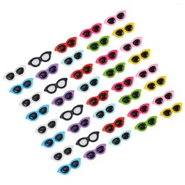 Storage Bottles 40Pcs Small Resin Sunglasses Charm For DIY Hair Clip Phone Case Scrapbook Crafts