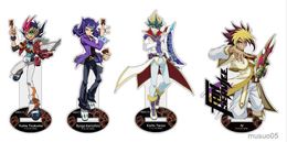 Action Toy Figures Anime Yu-Gi-Oh! ZEXAL Figura Doll Yuma Tsukumo Ryoga Kamishiro Kaito Tenjo Quattro Vetrix Acrylic Figure Stand Model Toy Gift