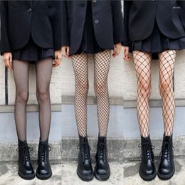 Women Socks SP&CITY Mature Women's Stockings Vintage Sexy Fishnet Gothic Mesh Tights Transparent Woman For Lolita JK Girl Clothing