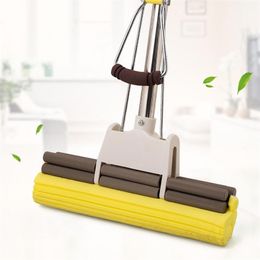 Mops 1pc Floor Sponge Mop Twist The Water Mops Microfibre Nozzle Flat Rotated Spray Self-squeezing without Hand Washing 230512