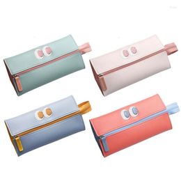 Storage Bags Pencil Case Leather Bag Cute School Supplies Korean Pen Kawaii Stationery 2023 High Multi Colors