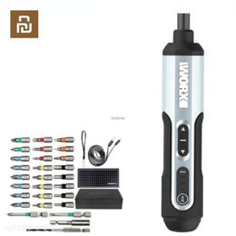 Accessories Youpin Worx WX240.1 4V Mini Electrical Screwdriver Set Smart Cordless Screwdrivers USB Rechargeable Handle with 28 Bit Set Dri