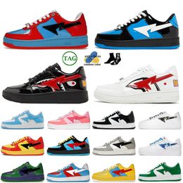 2024 Stas Sk8 Designer Casual Shoes Womens Mens Shoe Sneakers Patent Leather Black Grey Black Colour Camo Combo Pink Abc Coams Blue Green Orange Sports Men Trainers