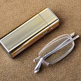 Reading Glasses Foldable Portable Reading Glasses Anti Blu Anti Fatigue Natural Crystal Glass Lens 0.75 1 1.25 1.5 1.75 2 2.25 2.5 to 4 230516