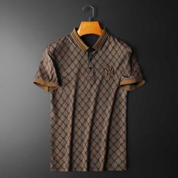 Men's T-Shirts 2022 New POLO Shirts Men Business Slim Short Sleeve Lapel T-shirt High Quality Male Brand Clothing Summer Vintage Casual Tops J230516