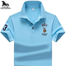 Men's Polos Polo Shirt mens Summer Mens Short Sleeve Polo Shirt synthetic Fibre Embroidered Men's Business Casual Polo Shirt M-4XL 1733 230515