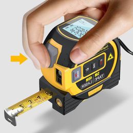 Tape Measures 40m/60m Laser Distance Meter Rangefinder Laser Measure Distance Meter Surveying Equipment Tape Measur Retractable Tape 230516