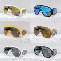 Designer Sunglasses Luxury Wave Mask Sunglasses For Men Women Outdoor Leisure Travel Sun Glasses Gold Letter Design Eyeglasses 13 colors With Box