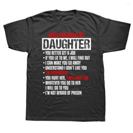 Men's T Shirts Funny Rules For Dating My Beautiful Daughter Dad Graphic Cotton Streetwear Short Sleeve Birthday Gifts Summer T-shirt