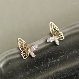 Stud Earrings CAOSHI Chic Butterfly Female Elegant Jewellery For Engagement Ceremony Dainty Shiny Zirconia Accessories Wedding