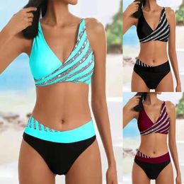 Women's Swimwear Europe And The United States Fission Swimsuit Bikini Sexy Female Printing Drilling