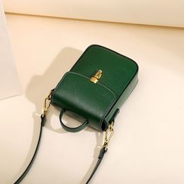 Evening Bags Vintage Green PU Leather Handbags Women 2023 Luxury Phone Bag Wallet Cards Organizer Shoulder Bolsos Para Mujer Clutch Purse