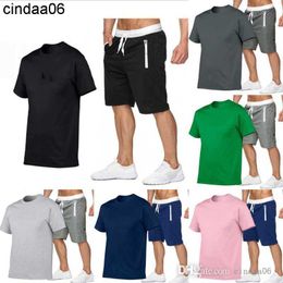 Summer Tracksuits Sports And Leisure Two Piece Set T-shirts And Shorts Men's Running Training Outfits