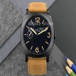 Men's 3 DAYS Asian 2813 Automatic Movement Stainless steel black matte PVD coating Sapphire Crystal Diving Fashion luminous 4344U