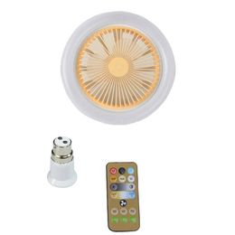 Fans 30W Remote Control E27 Ceiling Fan with B22 to E27 Light Lamp Bulb Socket Converter for Home Bedroom Kitchen Cooling Fan Lamp