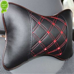 New Car Universal Seat Headrest Pu Leather Car Headrest Breathe Seat Head Neck Rest Pillow Fit For All Vehicles