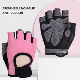 Sports Gloves Cycling Fingerless Gloves Professional Gym Fitness Breathable Anti-Slip Women Men Half Finger Summer Fishing Female Bicycle Bike P230516