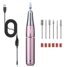 Nail Manicure Set Portable Electric Drill For Acrylic s 35000RPM File Pedicure Polishing Art Equipment Salon Tool 230515