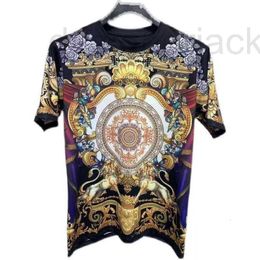 Men's T-Shirts Designer T shirt fashion baroque print pattern tee mens womens slim-fit round neck pullover top loose Vasaki short sleeve 612 SJSX