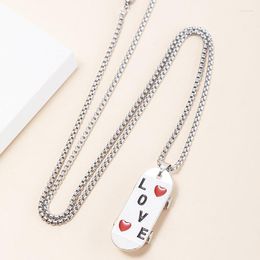 Pendant Necklaces 1 Pcs Red Love Skateboard Wheels Necklace For Men And Women Lovely Hip Hop Alloy Box Chain Jewellery Gift