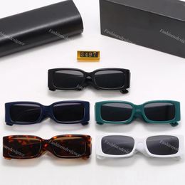 Sonnenbrille für Damen, Designer-Sonnenbrille, Luxus-Lünette, rechteckiges Rahmen-Design, Schutzbrille, Buchstaben-Lünette-Sonnenbrille für Damen, Pariser Brillen-Großhandel, Sonnenbrillen mit Box