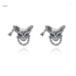 Stud Earrings X7YA Fashion Sphinx Ear Sweet Cool Animal Hip Hop Punk Jewellery Piercing Birthday Gift